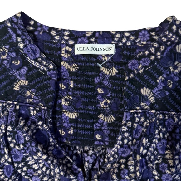 Ulla Johnson Dress Purple Flower Bohemian Sundress Size 4 - Picture 7 of 8